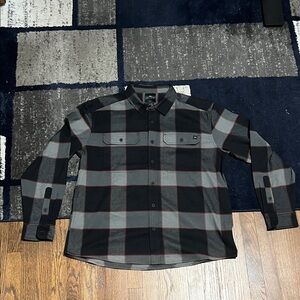 Sitka Gear Hardwood Heavyweight Flannel Black and Gray Plaid Men's Shirt